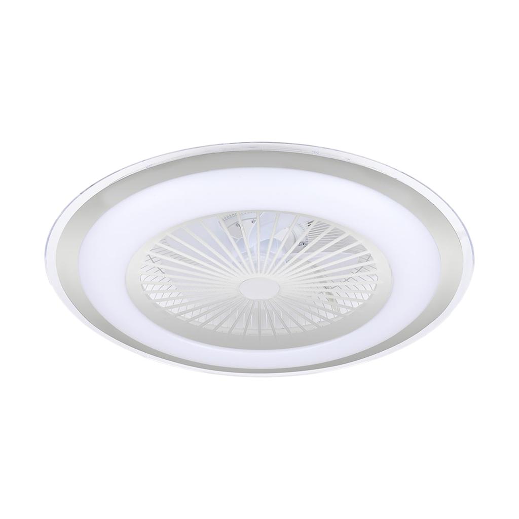 Zephyr Silver 48W Led+ Remote Fan Lamp
