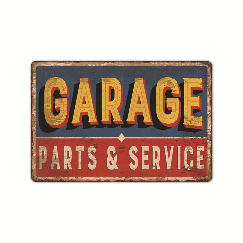 2024 American-Style Industrial Auto Repair Tin Sign - Frameless Decorative Wall Art