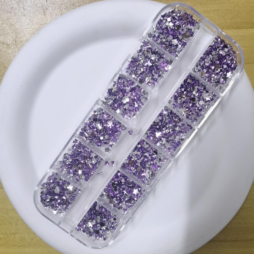 Mini Rhinestone and Pearl Nail Art Set: White & Champagne Colors