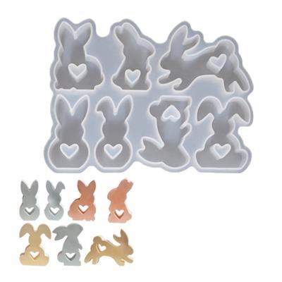 Osterhase Silikonform für Kerzenherstellung 3D Hase Harz Seife Bastelform Einfache Entformung Wiederverwendbare Form für DIY Osterdeko