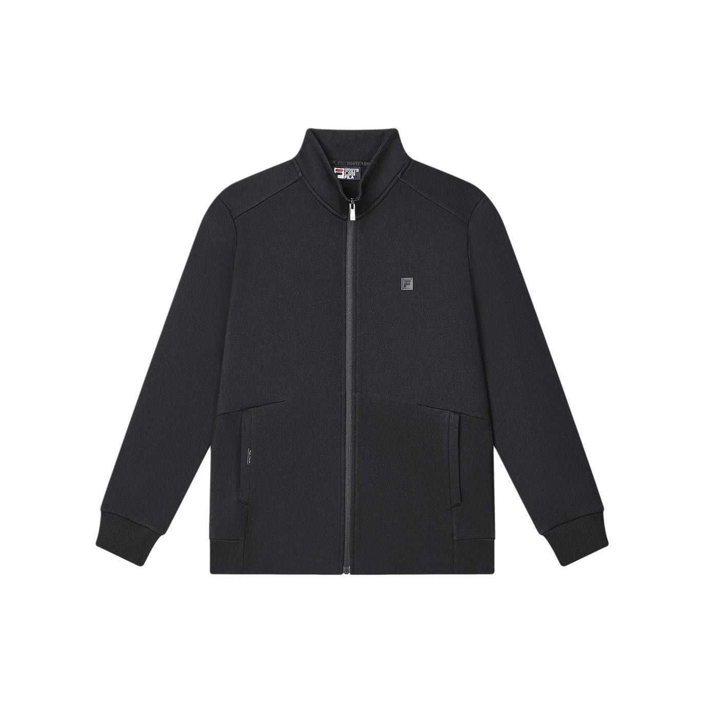 

FILA однотонная утолщенная куртка с воротником-стойкой на молнии, мужские куртки, черная F51M417505A-BK 2XL