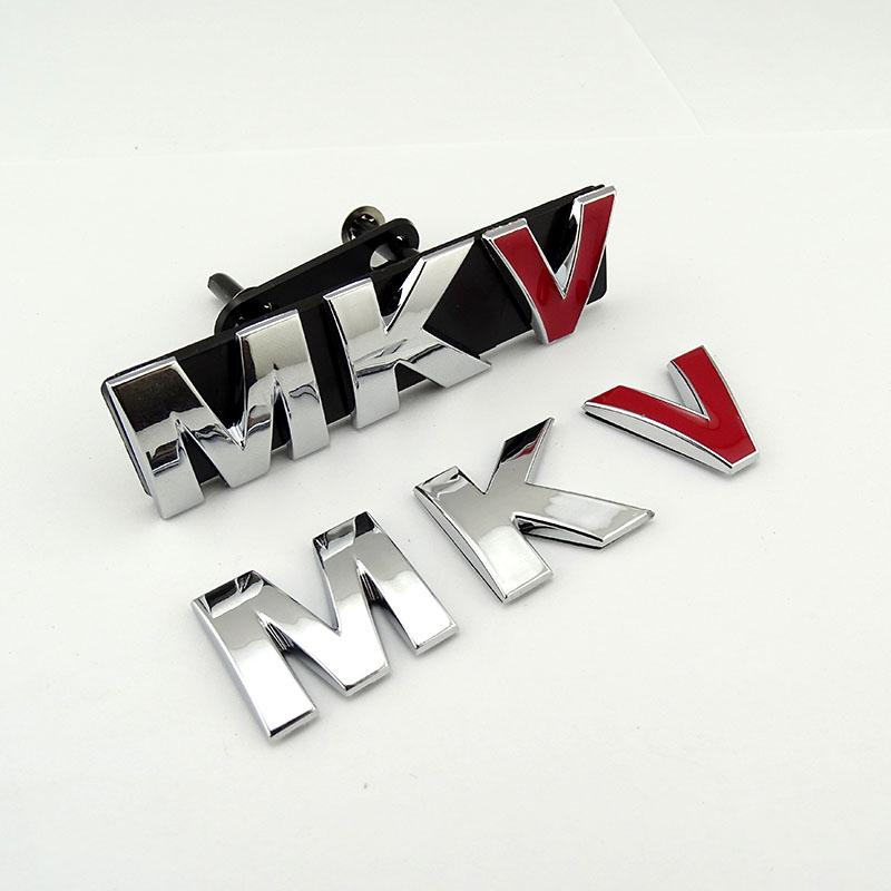 txbng3 Auto Badge MKV Grill Car Emblem MK5 Car Logo MKV Rear Boot Sticker for Car