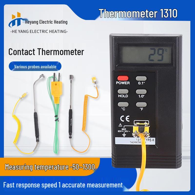 

1310 Портативный электронный термометр для измерения температуры с термопарой K-типа NR-81533B (Angled)