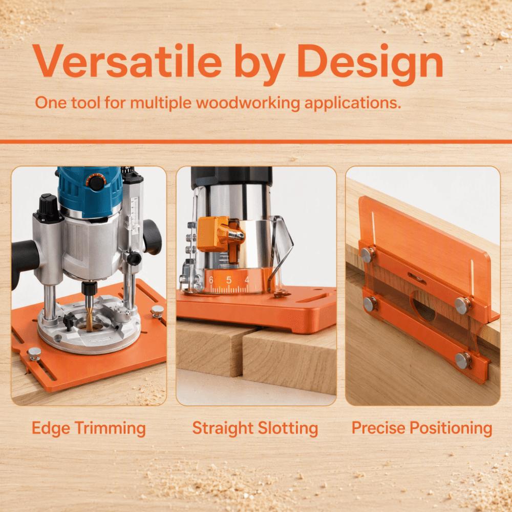 Plunge Router Router Guide Fence Dual-fence Wood Router Accessory Router Base Plate Cutting Guide