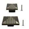 Heavy Duty Zinc Drawer Pulls with Retro Square Design Easy Installation Cupboard Handles for Furniture Hardware