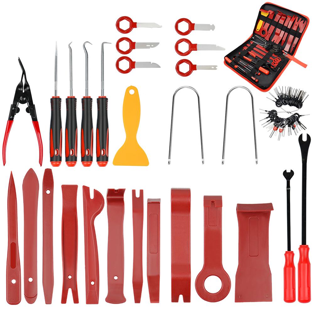 6-65pcs Best Product Car Audio Maintenance Kit Auto Trim Repair Panel Remover Pry Bar Car Dash Radio Door Trim Panel Clip Tool