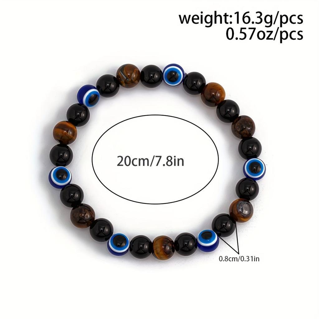 Jewelry Men's Niche Tiger Stone Devil's Eye Bracelet Personalized Hip Hop No Color Loss Bracelet