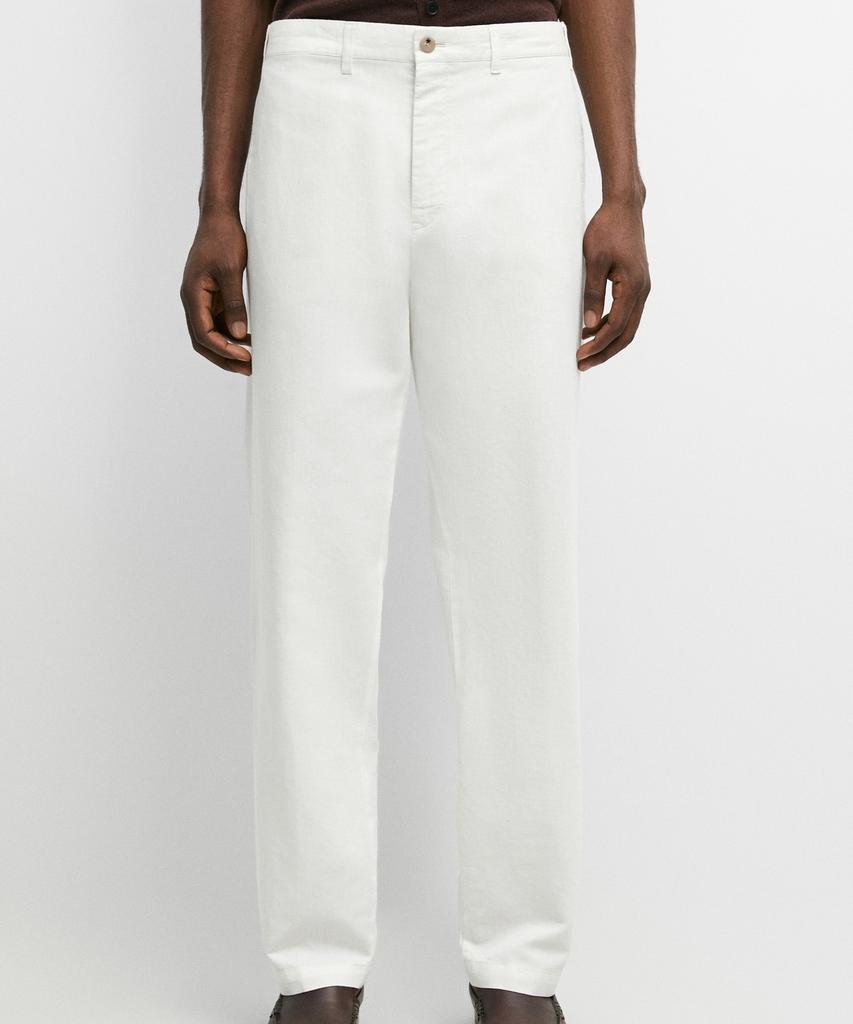 Masimodutti Linen Cotton Straight Fit Pants
