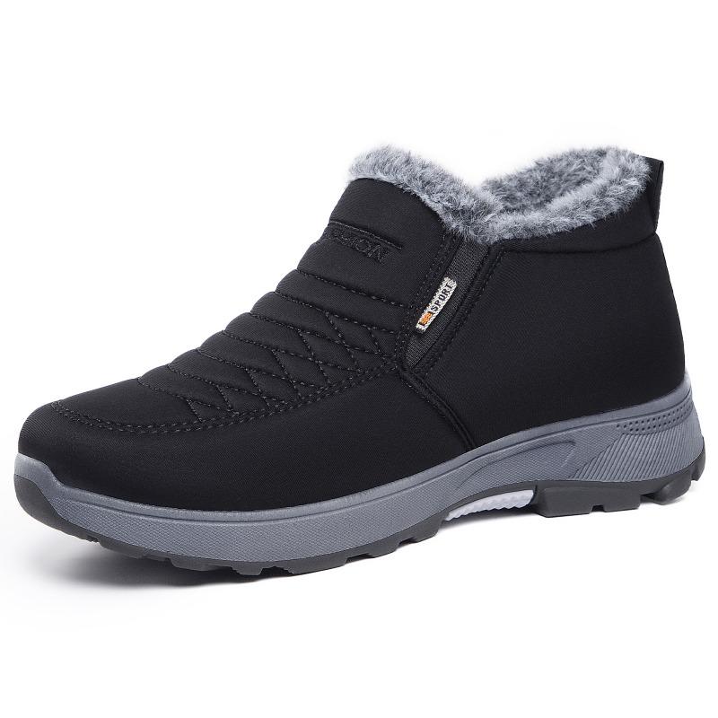 Shoes Men's cotton shoes Couple snow boots Middle and old men's short boots One pedal cold-proof and warm cotton boots