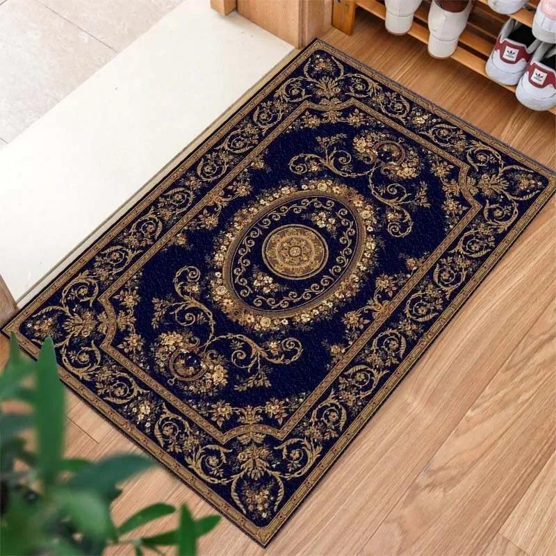 Vintage Royal Door Mat Decorative Rug for Home Entrance Living Room Bathroom Anti-Slip Suitable for Various Scenes