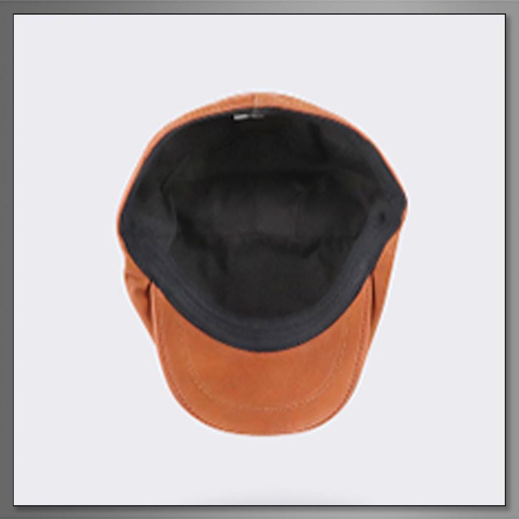 Buzz Selection Hunting British Retro PU Stylish Newsboy Cap for Men and CAQ288 Cap, Leather, Women, (Gray)