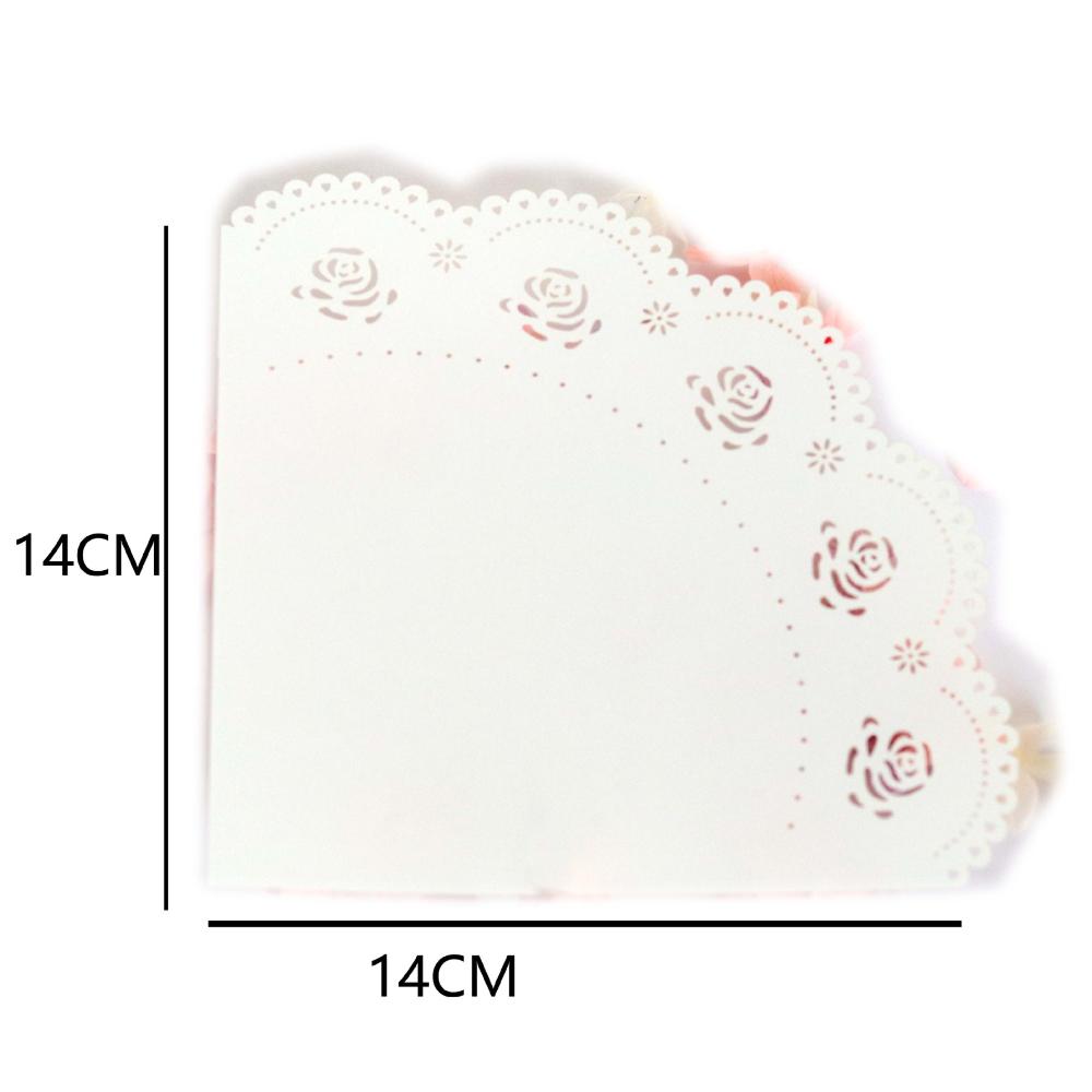 50 Pcs Paper Confetti Cones Wedding White Paper Tapers Hollow Print Cone for Party Petal Small Bouquet White Paper Cones for Candy Buffet