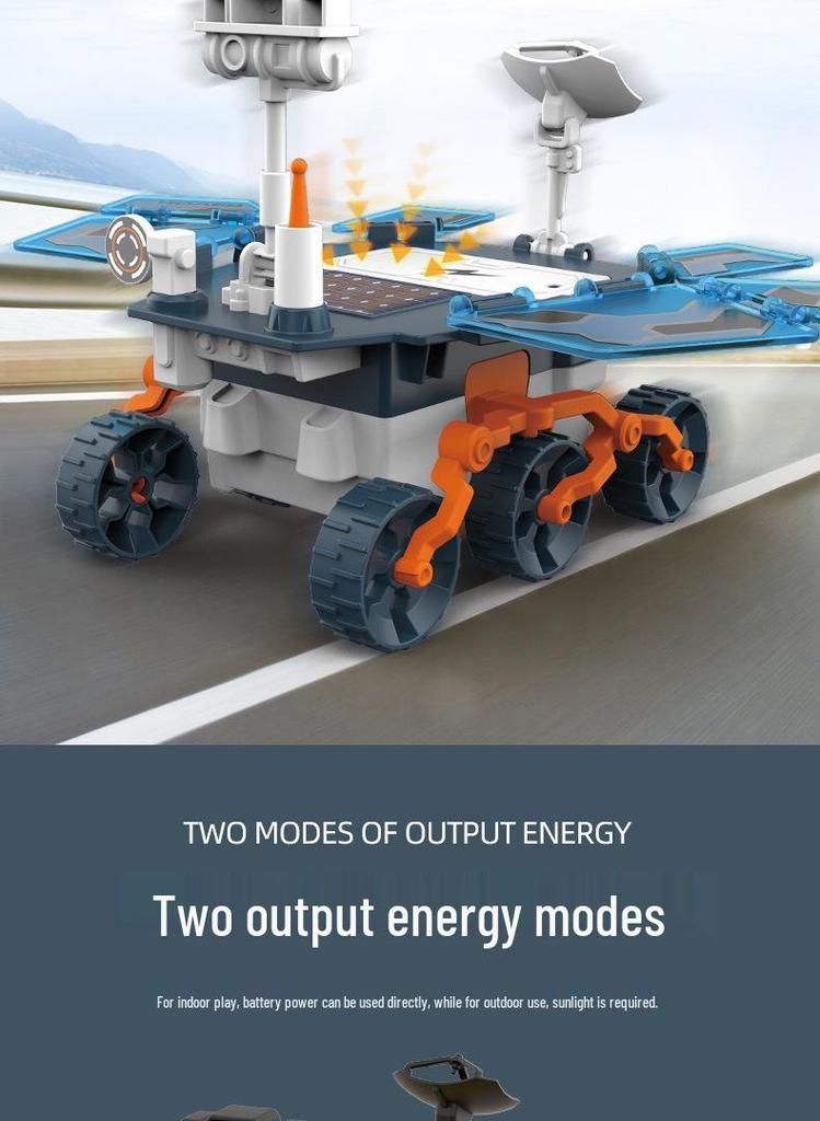 DIY Solar-Powered Mars Rover Kit: Student Assembly Educational Model Toy