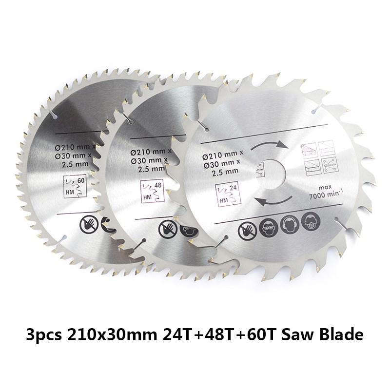 CMCP 210x30mm Circular Saw Blade 24T 48T 60T 80T TCT Saw Blade Carbide Tipped Wood Cutting Disc For Power Tools