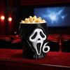 Decorative Halloween Figurine 3D Printed Screaming Skull Popcorn Bucket, Box Table Fun Tabletop Decor Ornament, Creative Container for Living