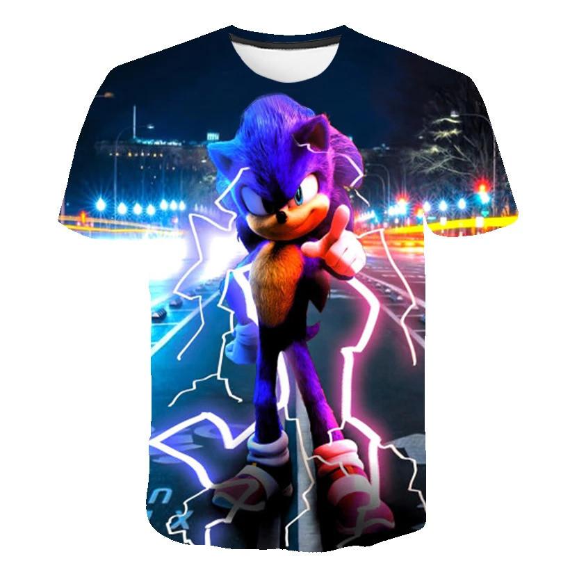 New Summer Cartoon 3D Print T-Shirt Quick Drying Short Sleeve Fashionable Boys' Girls' Tops