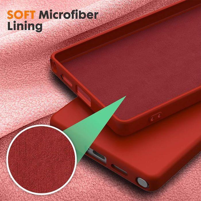 Coque pour Samsung Galaxy S25 Ultra - BOOLING - Silicone Doux Ultra Slim Antichoc Rouge - 2 Verres Trempés