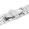 Stainless Steel Watch Band Silver       Clasp Replacement Watchband