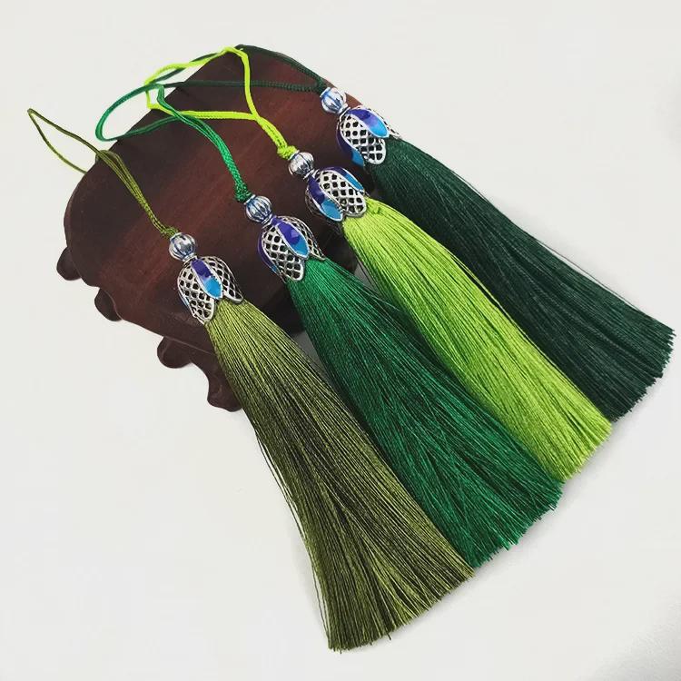 Cloisonné Blue Tassel Crown & Bookmark Accessory