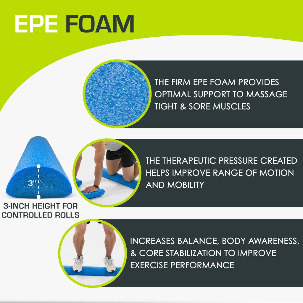 ProsourceFit Flex Foam Rollers for Muscle Physical Core Balance Exercises Stabilization Massage, Therapy, &