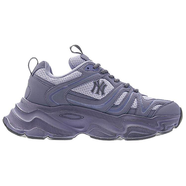 MLB New York Yankees Breathable Height Increasing Low top Chunky Sneakers Unisex Purple 3ASHCC35N-50VOS