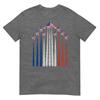 Patriotic Fighter Jets Usa Flag Red White Blue 4th Of July Tshirt