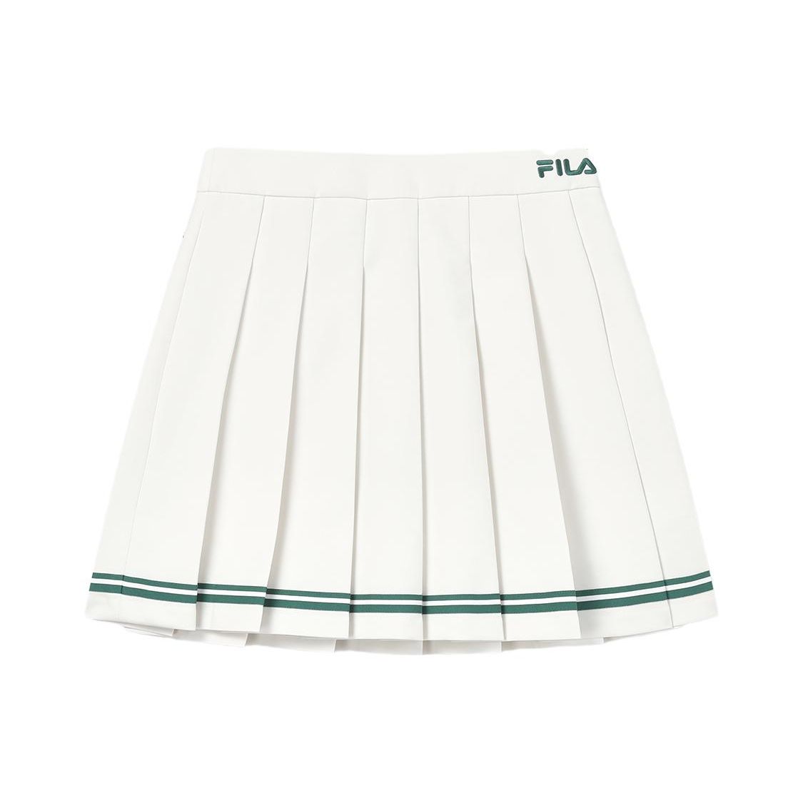 

FILA Original Logo Print Tennis Mid Waist Pleated Skirt Women skirts Cloud-White F11W339309F-WT XL