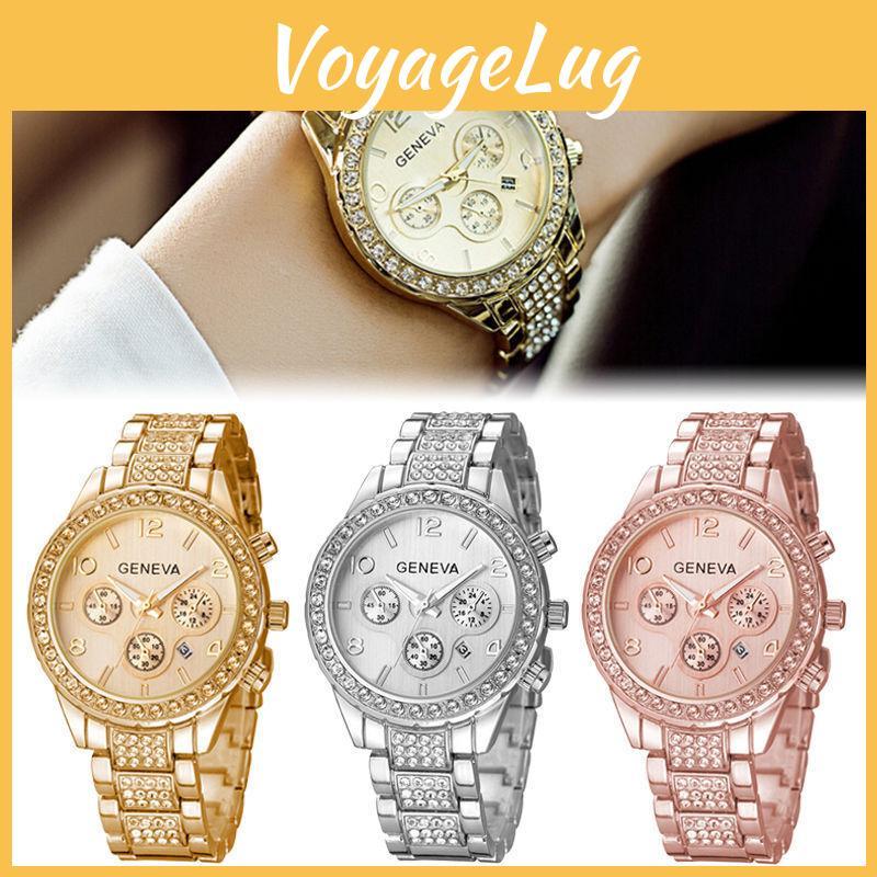 Elegant 2019 New Stainless Steel Luxury Women Crystal Quartz Analog Wrist Watch With Timeless Appeal