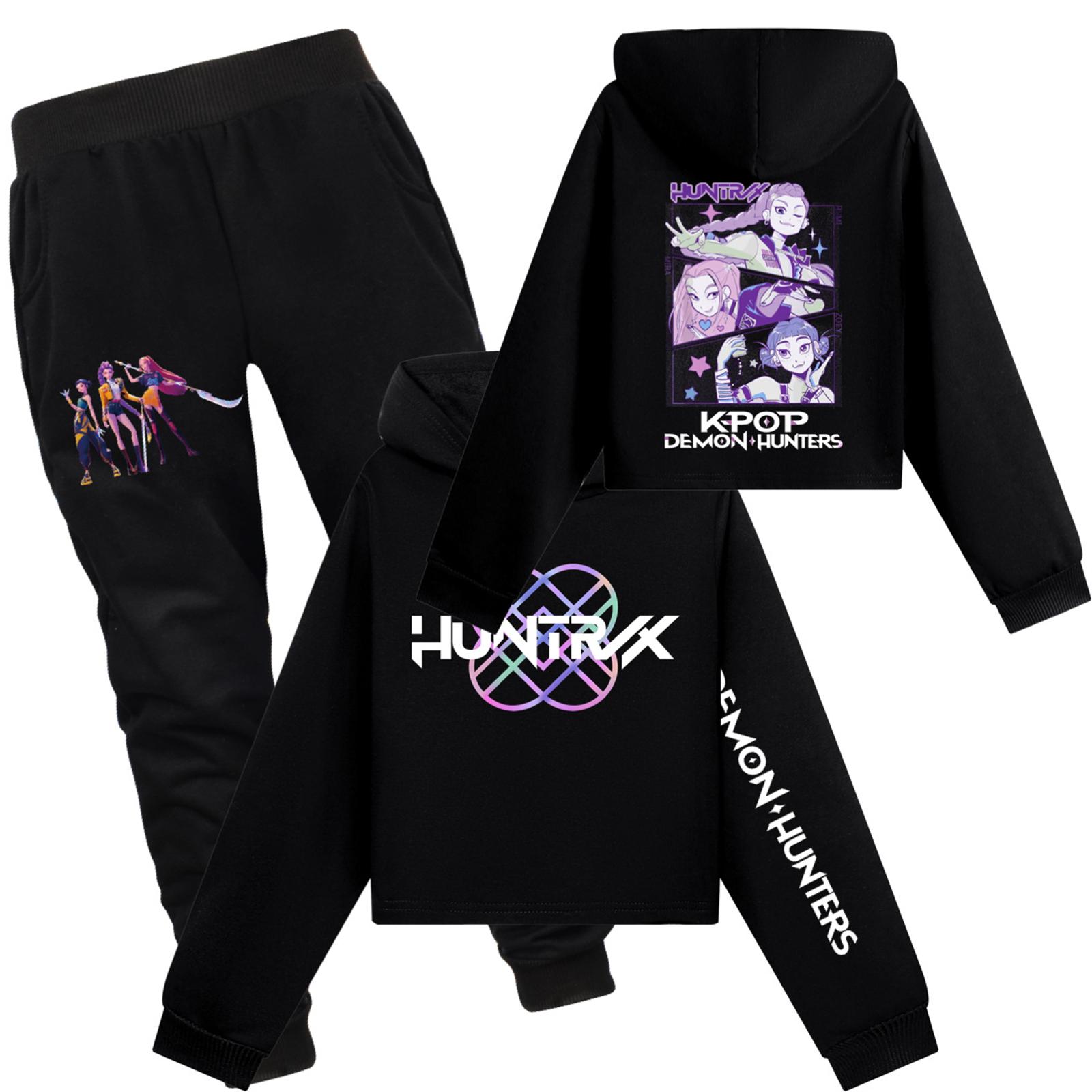 

Детский худи и брюки, двухпредметный спортивный костюм, комплект свитшота с длинным рукавом и принтом 110