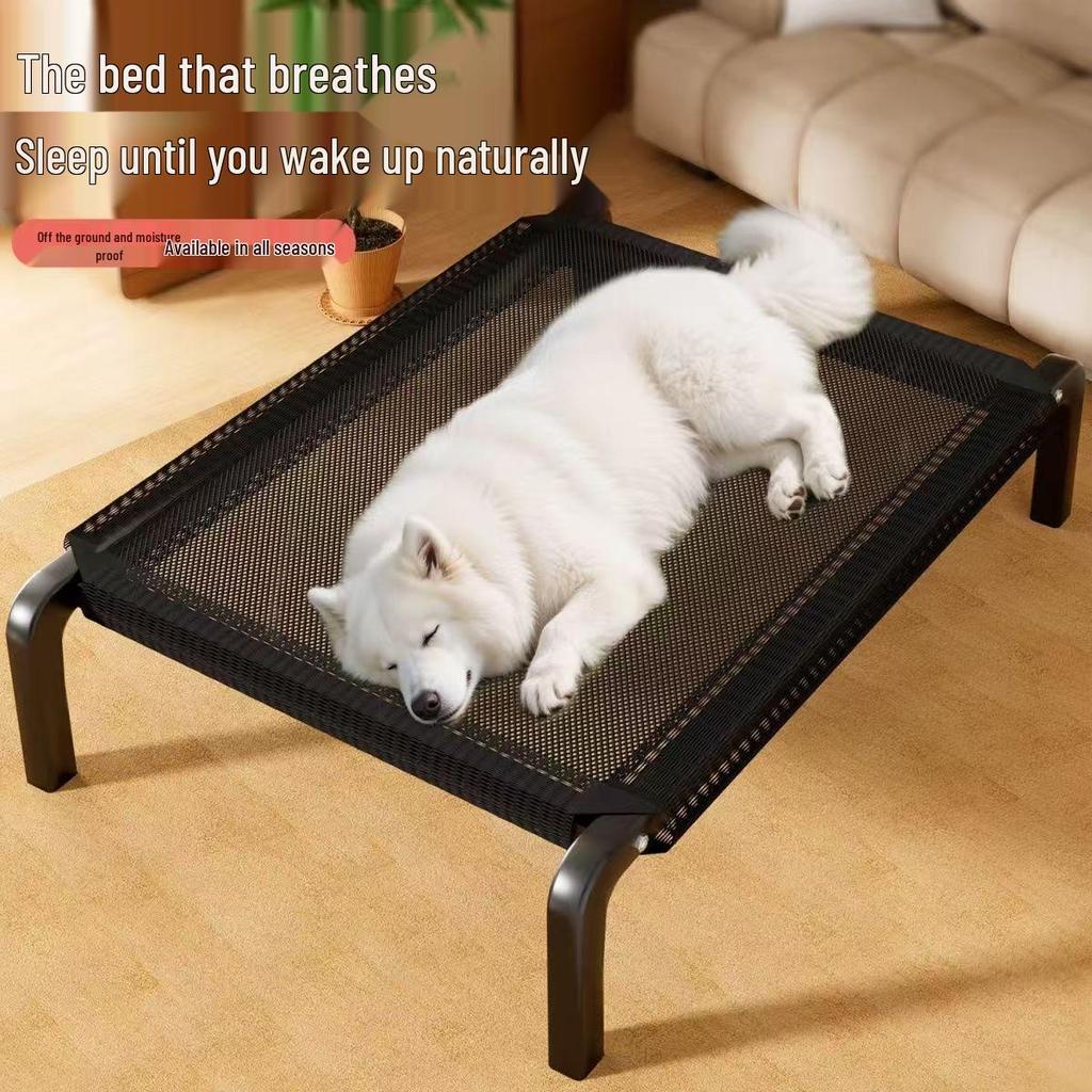 Elevated Moisture-Proof Dog Bed - All-Season, Detachable, Washable, Suitable for Golden Retrievers