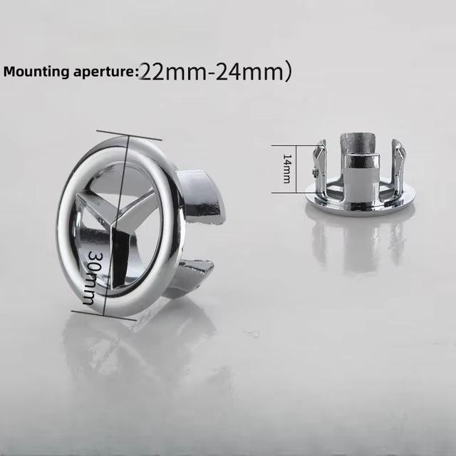 Plastic Sink Hole Overflow Cover for Kitchen Bathroom Basin Trim Bath Drain Cap Sink Wash Basin Round Overflow Ring Plug