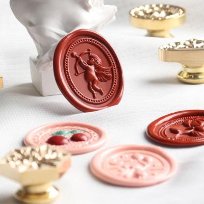 Alloy Flower Invitation Card Hand Account Wedding Scrapbook Decoration Embossed Stamp Wax Seal Stamp Fire Paint Seal Stamp
