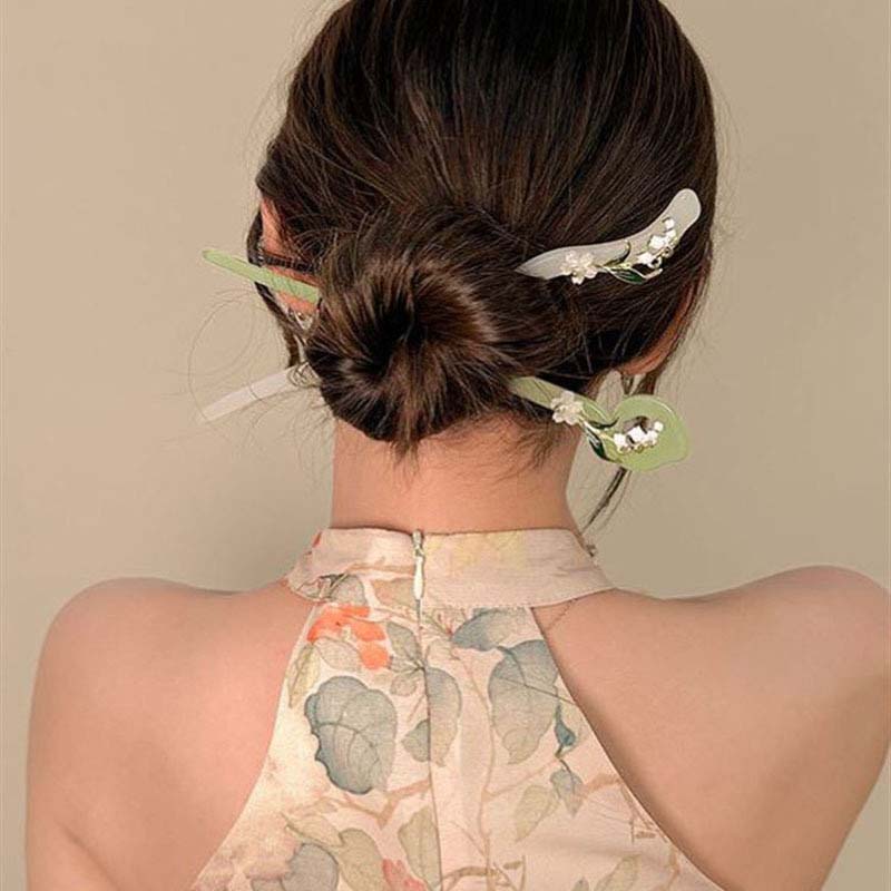 New Chinese Ancient Style Super Immortal Bell Orchid Hairpin Light Luxury Headwear Simple Hair Stick Advanced Gentle Accessories