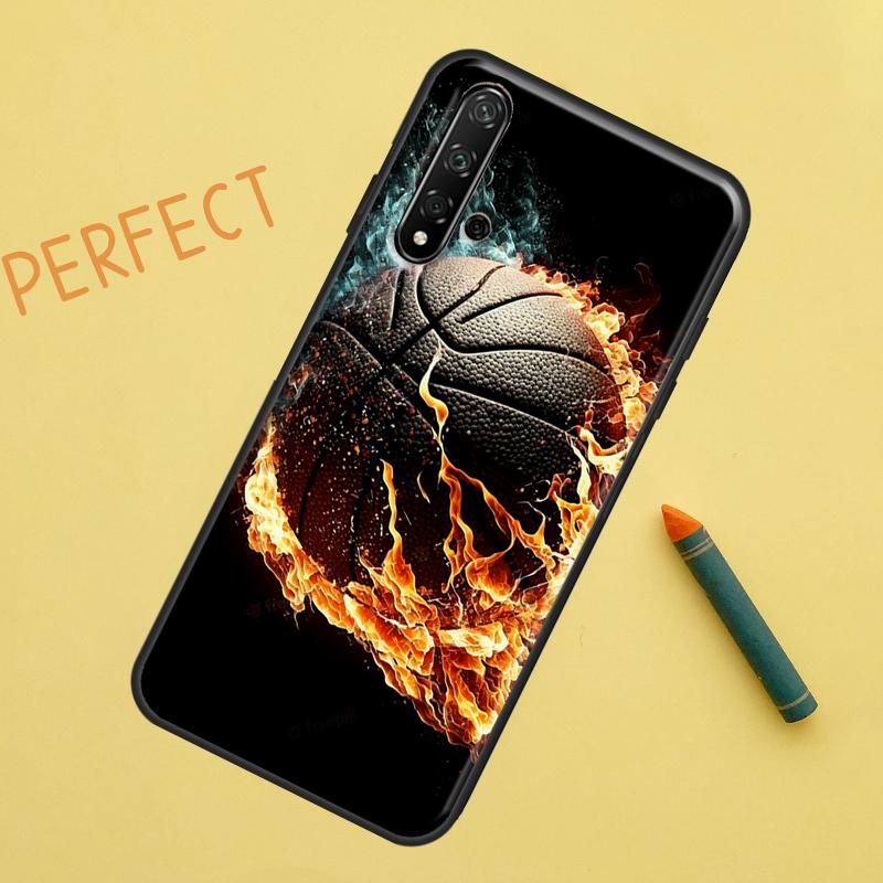 Basketball On Fire For Huawei Nova 5T 9 10 SE 7i 8i 11i 12i Y60 Y61 Y70 Y72 Y73 Y90 Y91 P20 P30 P40 Lite Case