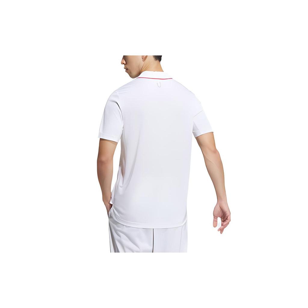 Adidas Club Tennis Polo Shirt With Colorblock Logo Men Tops White IV7579