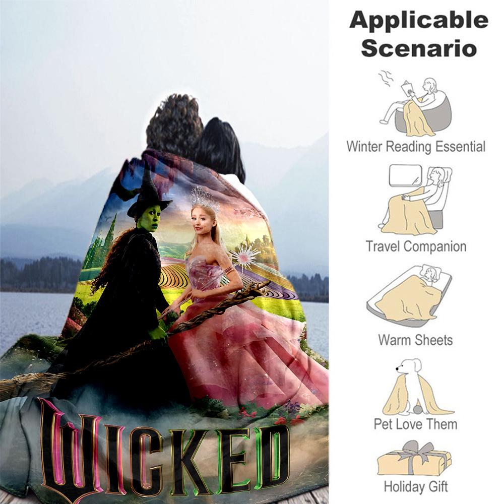 1pc Wicked Fantasy Outdoor Blanket Lightweight Flannel, Soft & Warm, All-Season Use for Sofa, Outdoor, Camping, Living Room, Office086