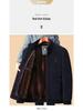 Men's Woolen Winter Coat with Fleece Lining and Thick Insulation - Ideal for Middle-aged and Elderly.