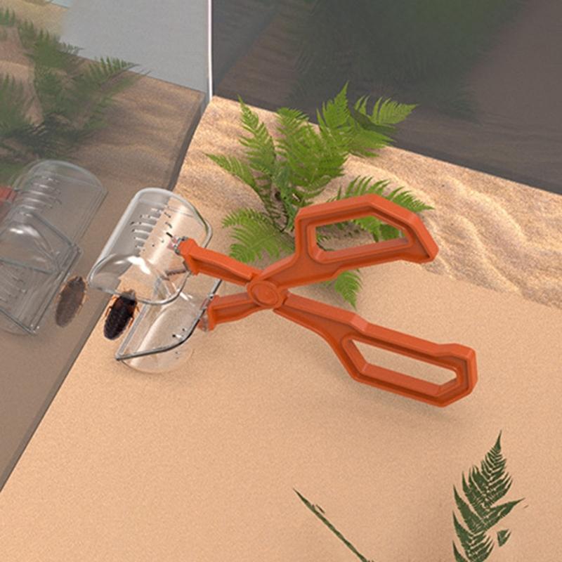 Plastic Insect Capture Tongs For Reptiles Care Feeder Pliers Clear Ergonomic Tool Gentle Feeding Solution Easy Cleaning