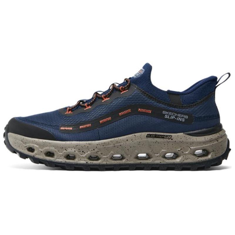 Skechers OUTDOOR Men Low Functional Outdoor Shoes Blue Orange 237660-NVOR 41