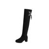 Fashion Winter Rear Lacing Over-the-Knee Boots Ladies Shoes 2024 High Quality Slip-on Women's Boots Fashion Crystal Modern Boots Women