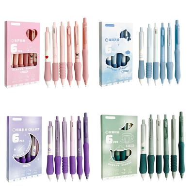 6 Stück Ausziehbarer Gel-Stift 0,5 MM Schnelltrocknender Journaling-Stift Büro-Schreibwerkzeug zum Schreiben Zeichnen Journaling