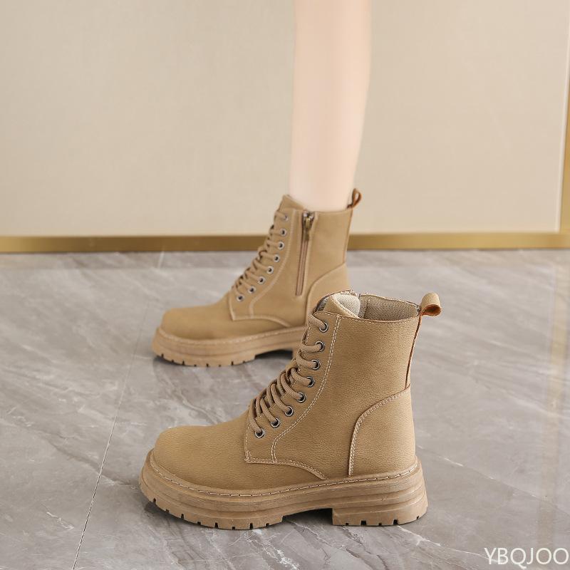 Fashionable Versatile Women's Boots Winter New Simple Comfortable Thick Warm Square Toe Thick Heel Women Short Boots