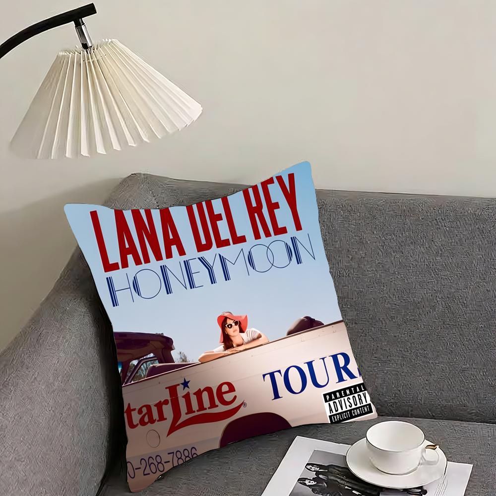 Чехол на подушку с изображением Ланы Дель Рей – Горячий музыкальный альбом, двусторонний, плюшевый, для автомобиля, дивана, спальни, идеальный подарок. 18x18Inch