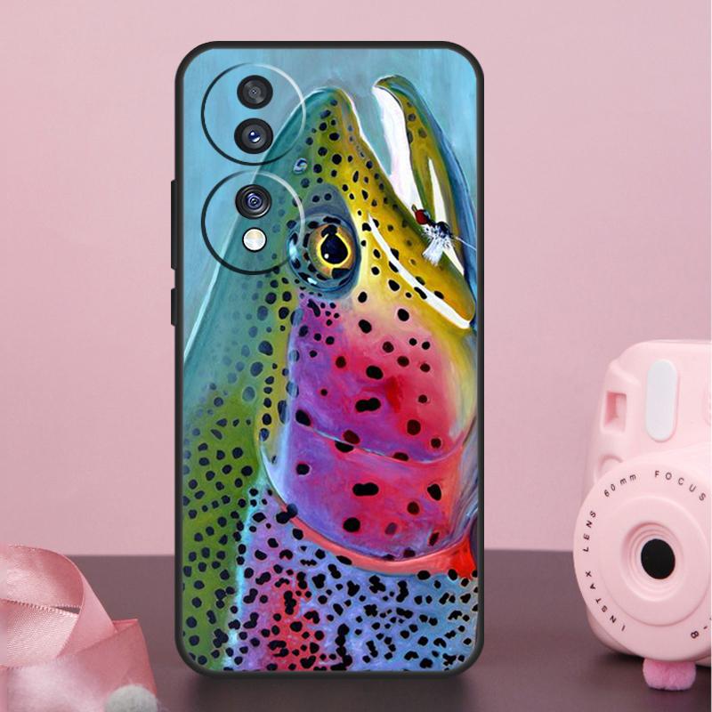 Brown Trout Fly Fishing Case For Honor 400 200 Pro 50 70 90 X9a X9b X9c X9d X8b X8c Win Magic 8 Pro 5 6 7 Lite Cover