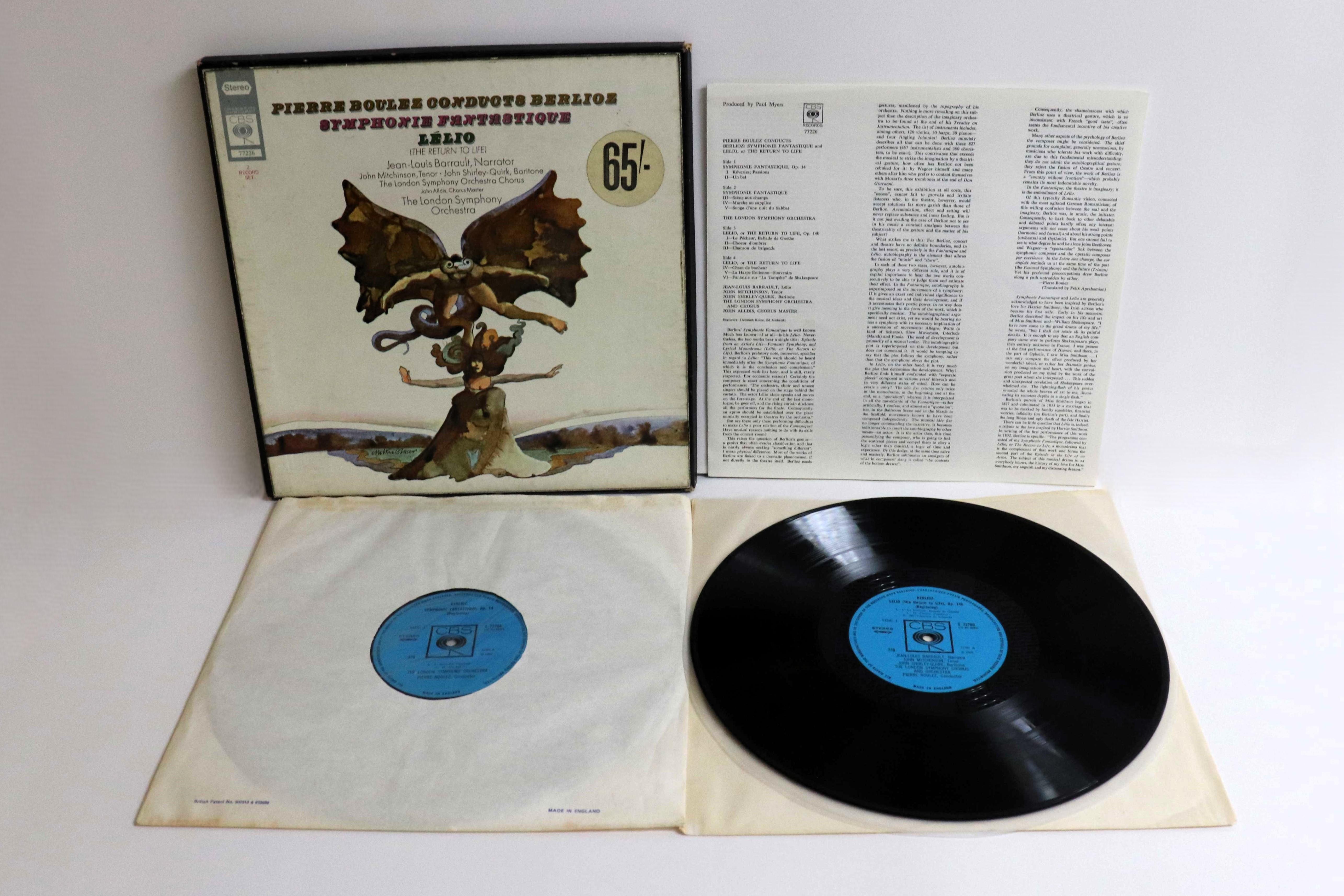 

LP Record PIERRE BOULEZ, LONDON SYMPHONY ORCH - Berlioz Symphonie Fantastique / Lel 77226 CBS 1969 UK Classical Used