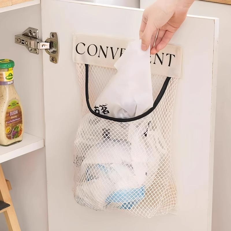 Kitchen Plastic Bag Garbage Bag Storage Bag Large Capacity Sundries Hanging Bag Breathable Storage Bag Storage