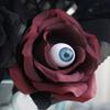5PCS Photo Props Artificial Rose Flower With Eyeball Halloween Silk Flower Fake Flower  Halloween