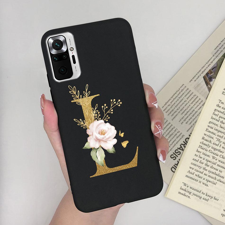 Cute Letters Case For Xiaomi Redmi Note 10 Pro Max 10S 10 S Soft Silicone Back Protective Cover Ultra Thin Slim Phone Case Funda
