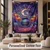 Halloween (77) Theme Personalized Tapestry Custom Name Text Wall Hanging Tapestry Home Background Decoration