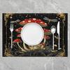 1PC Mushroom Decor Table Place Mats Longleg Mushroom Dragonfly Placemat for Kitchen Dining Table Decor